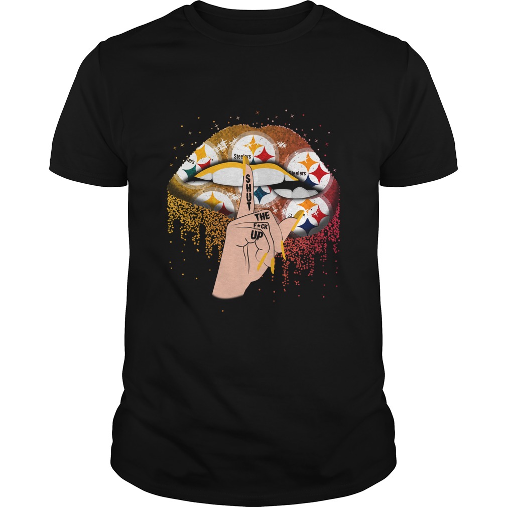 Pittsburgh Steelers "shut Up" Lips T-Shirt